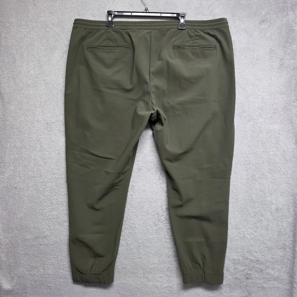 Proper Cloth Pants Mens 46x30 Green The Milano Performance Jogger Travel Comfort